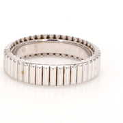 Tubetto Textured White Gold Band