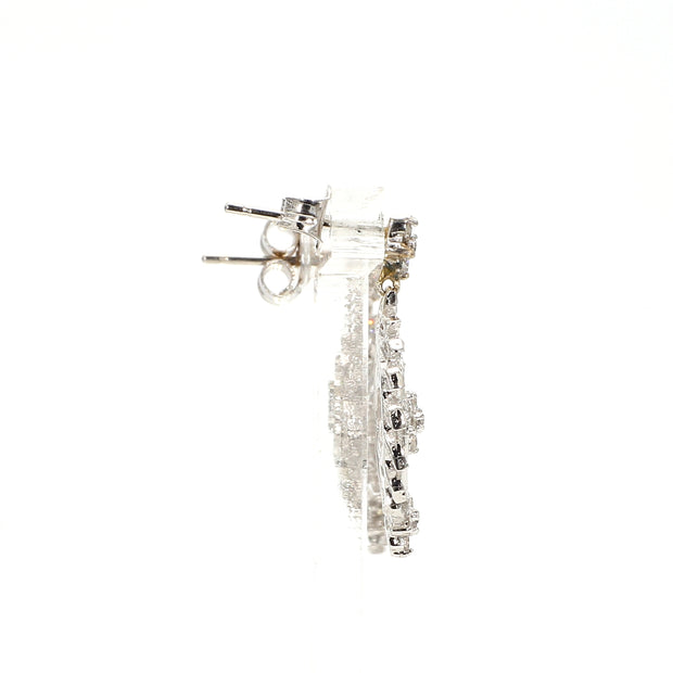 Sunburst Diamond Drop Earrings