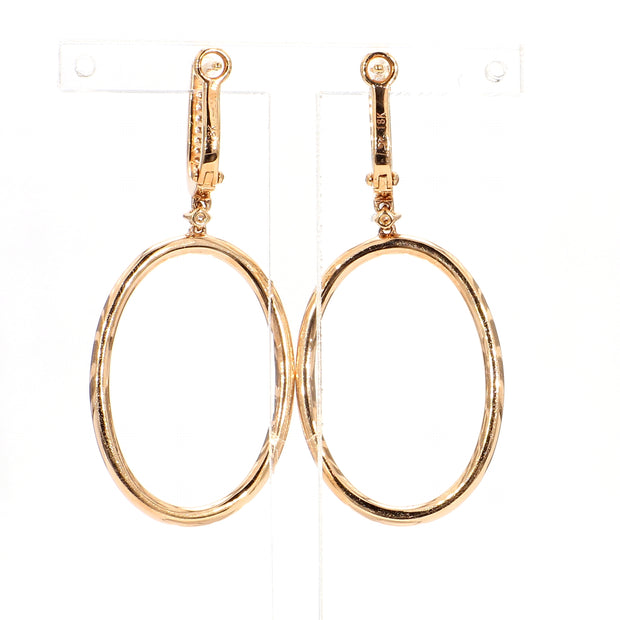 Ebony & Chocolate Diamond Drop Earrings