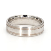 Grooved Matte Plain Metal Band