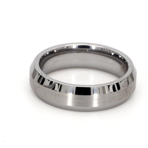 Beveled Mixed Plain Metal Band