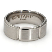 Cobalt White Metal Gent's Band by Ritani
