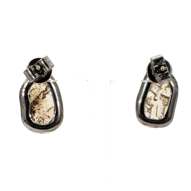 Diamond-Slice Diamond Earrings