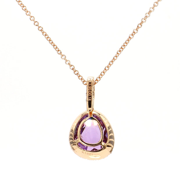Grape Amethyst & Diamond Necklace