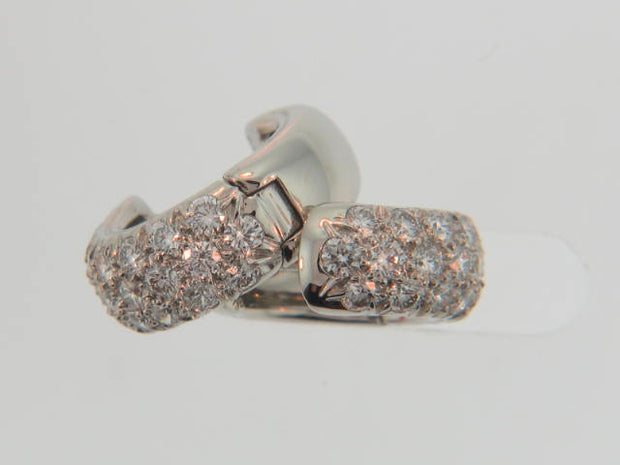 Diamond Huggie Metal Earrings