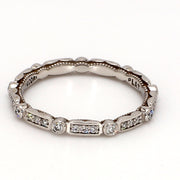 TACORI Sculpted Alternating Bezel-Set Eternity Band