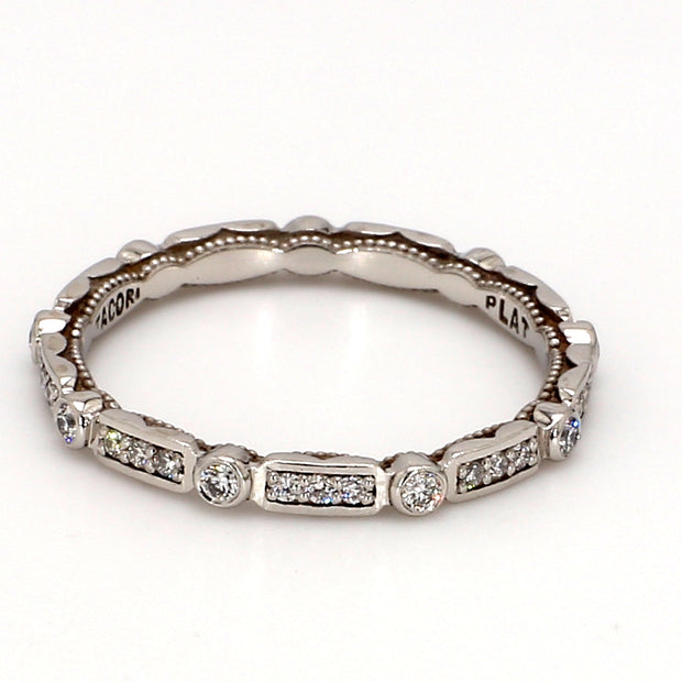 TACORI Sculpted Alternating Bezel-Set Eternity Band