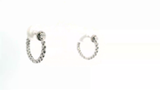 Locking Diamond Hoop Earrings