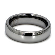Comfort-Fit Polished Plain Metal Band