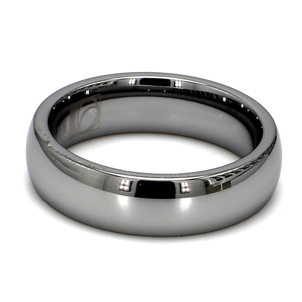 Comfort-Fit Polished Plain Metal Band