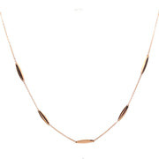Gold Bar Station Necklace in Rose Gold