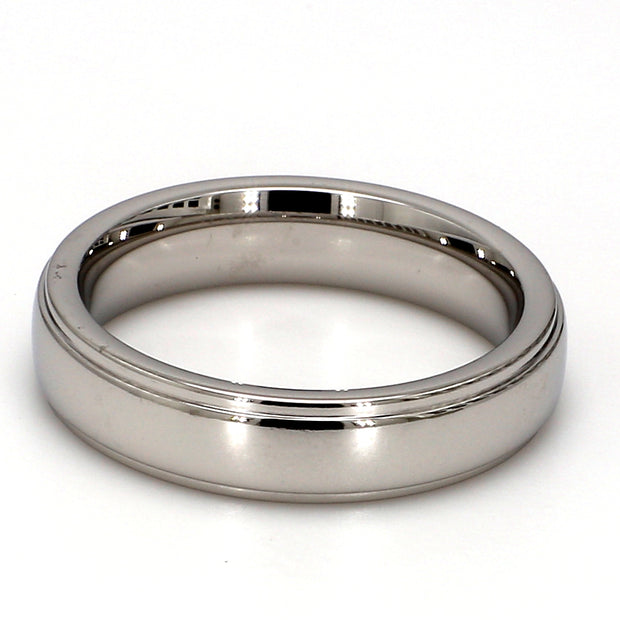 Comfort-Fit Polished Plain Metal Band