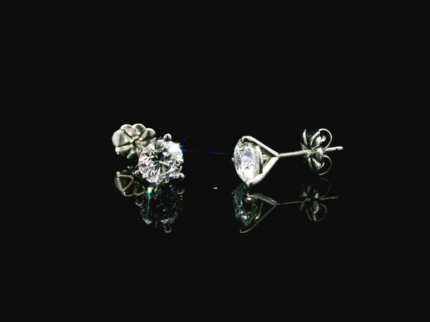 Platinum Lab-Grown Diamond Martini Studs 1.40CTW