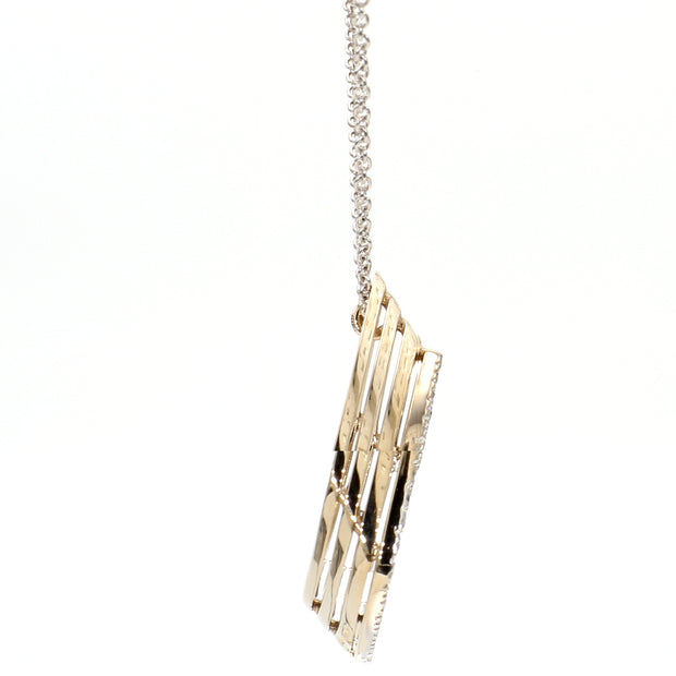 Quad Shadow Box Diamond Necklace