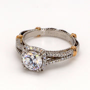 Platinum Halo Engagement Ring by Verragio