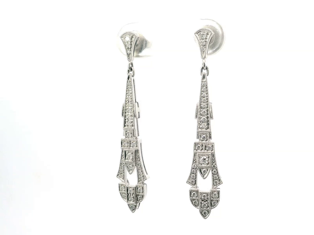 Drop Diamond Earrings
