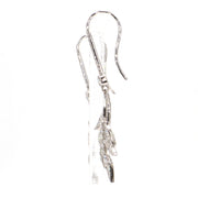 Floral Drop Diamond Earrings