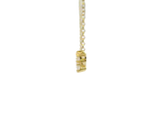 Curved floating diamond bar necklace