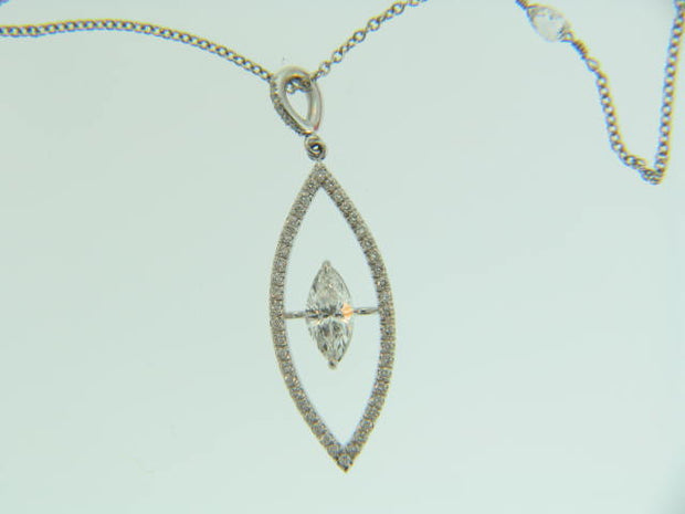Marquise Drop Diamond Necklace