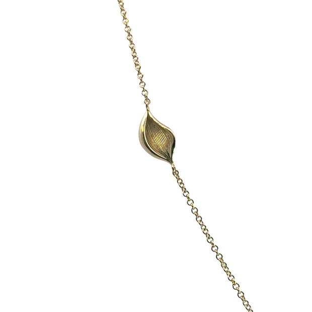 Dahlia | Petal Diamond Pavé Station 18" Necklace in 18kt Yellow Gold