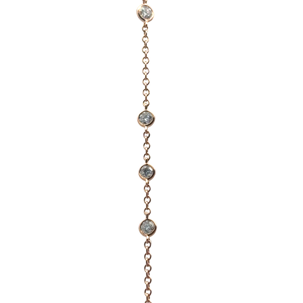 Diamond-by-the-Yard Necklace in 18K Rose Gold