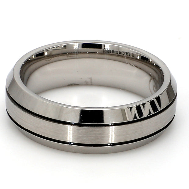 Comfort-Fit Mixed Plain Metal Band