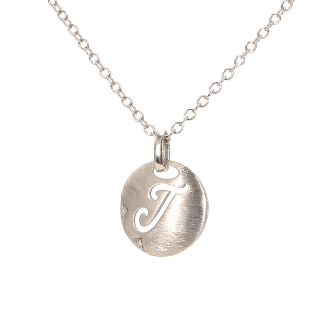 Signet-J Diamond Necklace