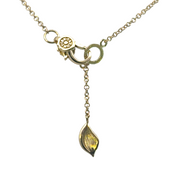 Dahlia | Petal Diamond Pavé Station 18" Necklace in 18kt Yellow Gold