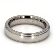 Comfort-Fit Polished Plain Metal Band