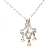 Delicate Drop Pink Diamond Necklace