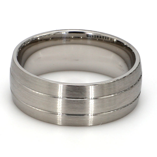 Cobalt White Metal Gent's Band by Ritani