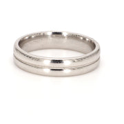 Grooved/Milgrain Mixed Plain Metal Band