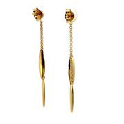 Gold Station Drop Earrings