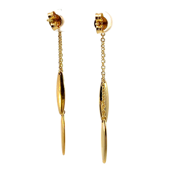 Gold Station Drop Earrings