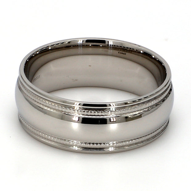 Cobalt White Metal Gent's Band by Ritani