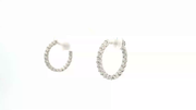 Locking Diamond Hoop Earrings