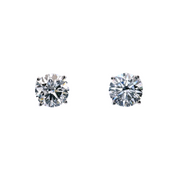 3.08 Carat Lab-Grown Diamond Stud Earrings in 14K White Gold