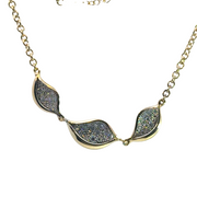 Dahlia | Petal Diamond Pavé Station 32" Necklace in 18kt Yellow Gold
