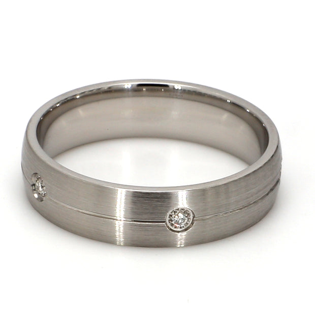 Cobalt White Diamond Gent's Band by Ritani