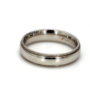 Milgrain Polished Plain Metal Band