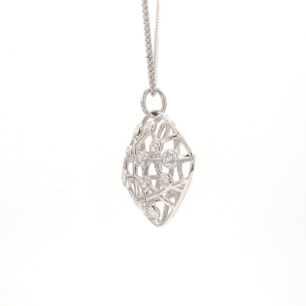 Brocade Square Diamond Necklace