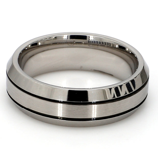 Comfort-Fit Mixed Plain Metal Band