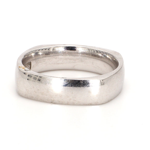 European-Shank Polished Platinum Band