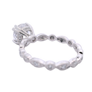 Vintage Inspired Solitaire with Scalloped Eternity Band