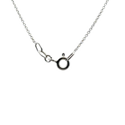 Diamond Bar Necklace with Baguette and Round Diamonds in 14K White Gold