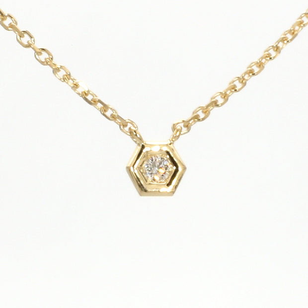 Honeycomb Bezel Diamond Necklace