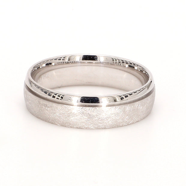Designer Wirebrush Plain Metal Band