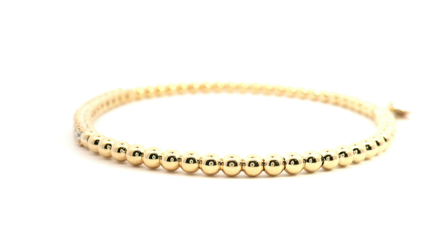 Diamond & Gold Stretch Bracelet