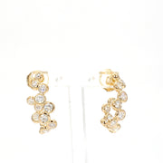 Cluster Drop Diamond Earrings
