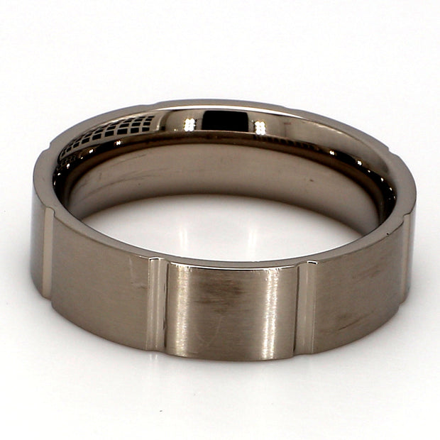 Comfort-Fit/Grooved Mixed Plain Metal Band
